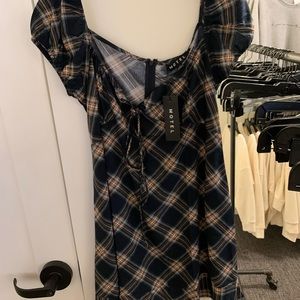 Motel rocks plaid baby doll dress in sizes s-XXL